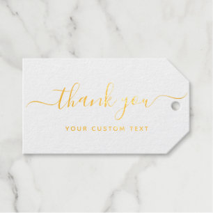 Typography Script Your Custom Text Name Thank You Gift Tags