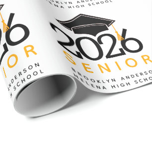 Typography Senior Class of 2021 Graduation   Wrapping Paper