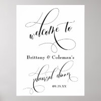 Typography Simple Welcome to The Rehearsal Dinner