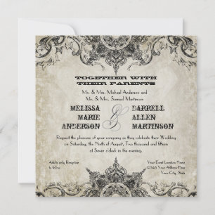 Typography Style Engravers Fonts Swirl Flourishes Invitation