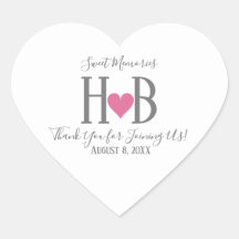Typography Sweet Memories Wedding Favour Stickers