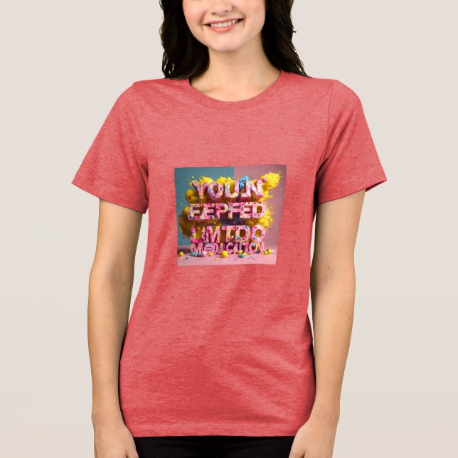 Typography T-Shirt" Tri-Blend Shirt (Front)