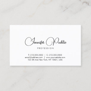 Typography Template Elegant Modern Minimalist Business Card
