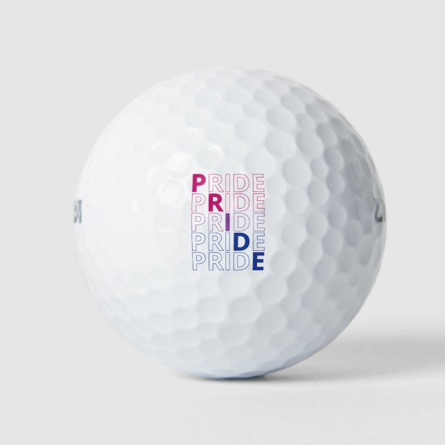 Typography Text LGBTQ Bisexual Pride Golf Balls (Front)