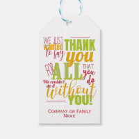 Typography Thanks Appreciation Message