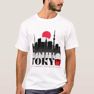Typography Tokyo The Largest Cities in Asia T-Shirt