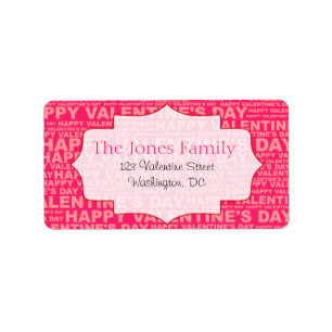 Typography Valentine's Day Stickers