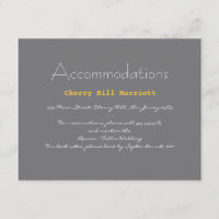 Typography Wedding Insert in Grey and Yellow