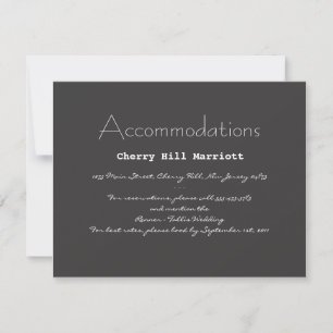 Typography Wedding Invitation Insert