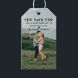 Typography Wedding Postponement Save The Date Gift Tags<br><div class="desc">Celebrate in style with these stylish and very trendy wedding save the date tags. This design is easy to personalize with your special event wording and your guests will be thrilled when they receive these fabulous tags.</div>