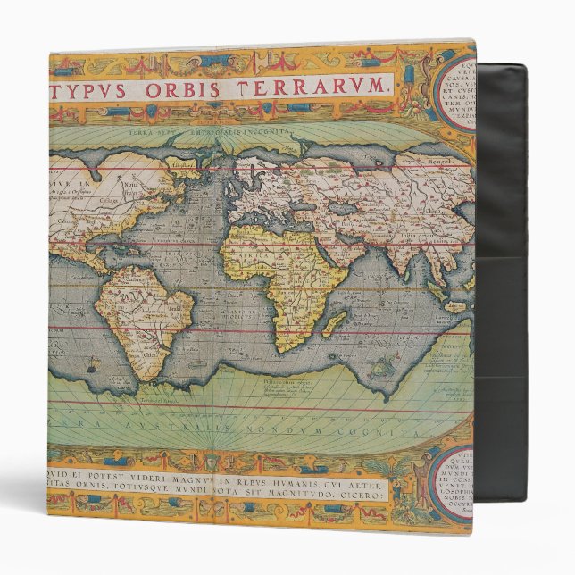 Typus Orbis Terrarum, map of the world Binder (Front/Inside)