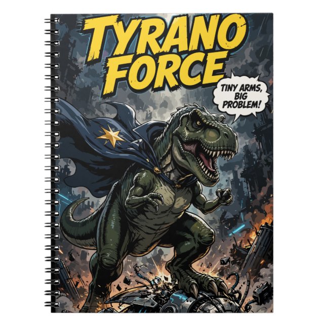 Tyranno Force: Tiny Arms, Big Problem! Notebook (Front)