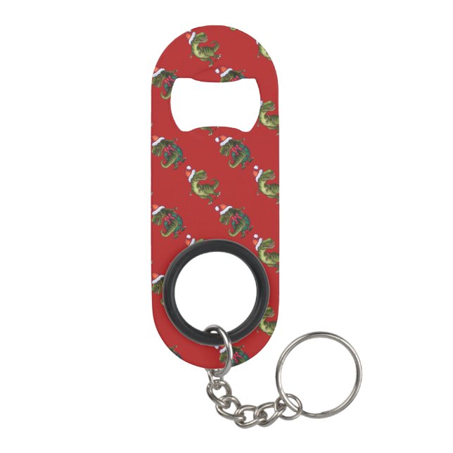 Tyrannosaurus Christmas Mini Bottle Opener (Back)