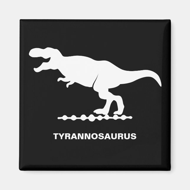 Tyrannosaurus Dinosaur Silhouette Magnet (Front)