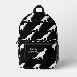 Tyrannosaurus Dinosaures blanc sur sacs noirs
