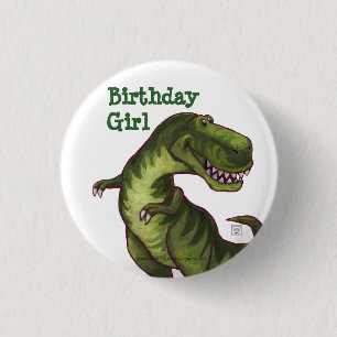 Tyrannosaurus Party Centre 1 Inch Round Button