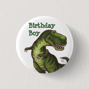 Tyrannosaurus Party Centre 1 Inch Round Button