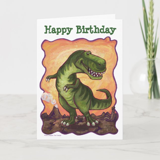 Tyrannosaurus Party Centre Card (Front)
