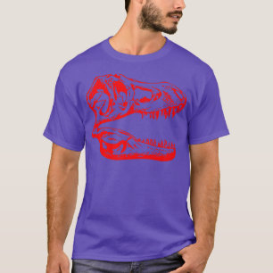 Tyrannosaurus Re ( T Re ) Skeleton Head Red T-Shirt