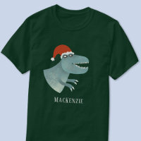Tyrannosaurus Rex Christmas Santa Hat Personalized