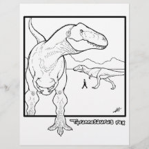Tyrannosaurus rex - Colouring Page.