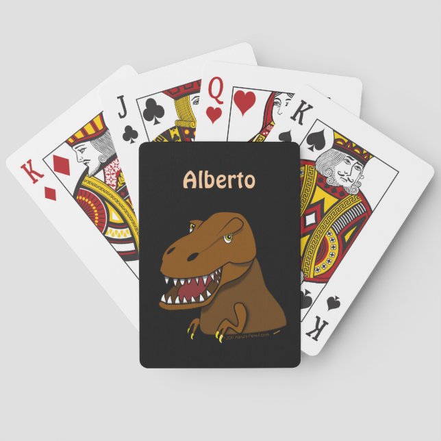 Tyrannosaurus Rex Dino Personalized Playing Cards (Back)