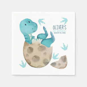 Tyrannosaurus Rex Dinosaur Boy Birthday Party  Napkin