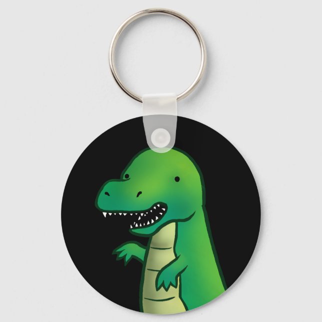 Tyrannosaurus Rex Dinosaur cartoon Keychain (Front)
