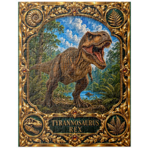 Tyrannosaurus Rex Dinosaur, Jewelled Heirloom Art Jigsaw Puzzle