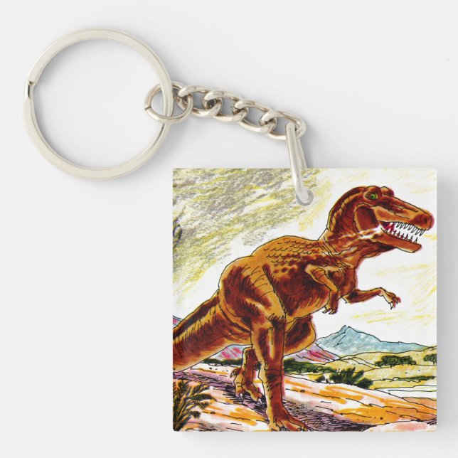 Tyrannosaurus Rex Dinosaur Keychain (Front)