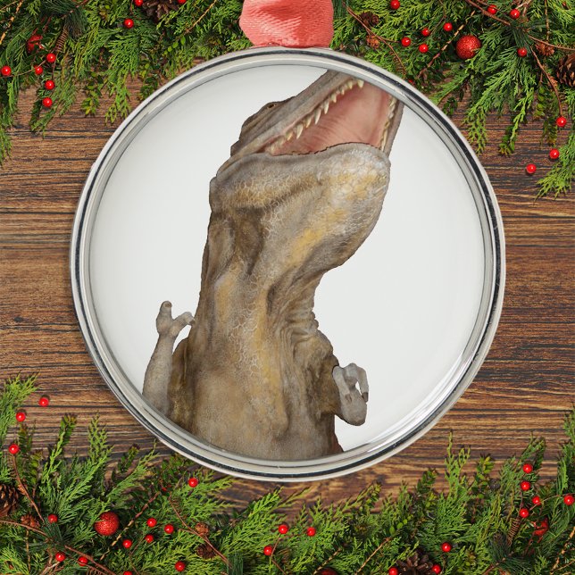 Tyrannosaurus Rex Dinosaur Metal Ornament (Creator Uploaded)