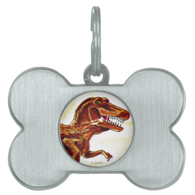Tyrannosaurus Rex Dinosaur Pet Tag (Front)