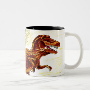 Tyrannosaurus Rex Dinosaur Two-Tone Coffee Mug