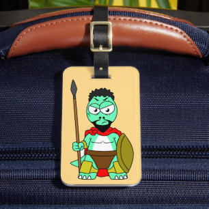 Tyrannosaurus Rex Dressed As Leonidas. Luggage Tag