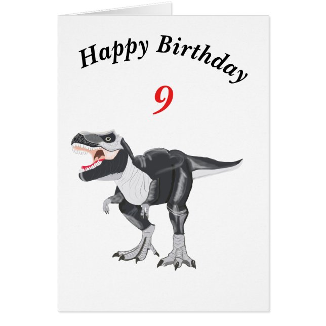 Tyrannosaurus Rex Editable Card with age (Front)