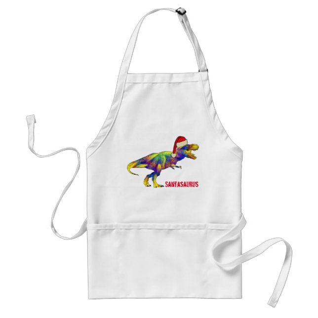 Tyrannosaurus Rex Funny Festive Dinosaur Slogan Standard Apron (Front)