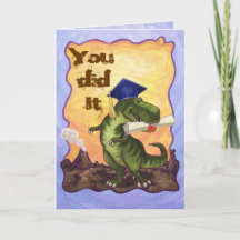 Tyrannosaurus Rex graduation card