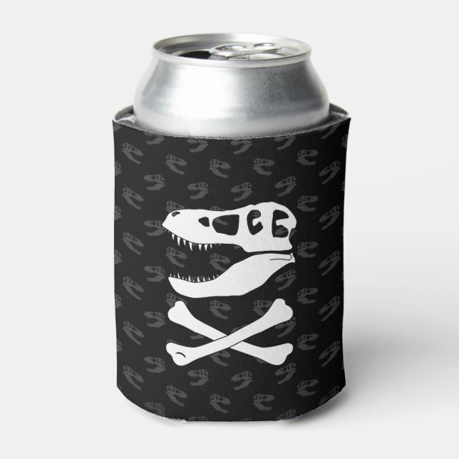Tyrannosaurus Rex Jolly Roger Can Cooler (Can Front)