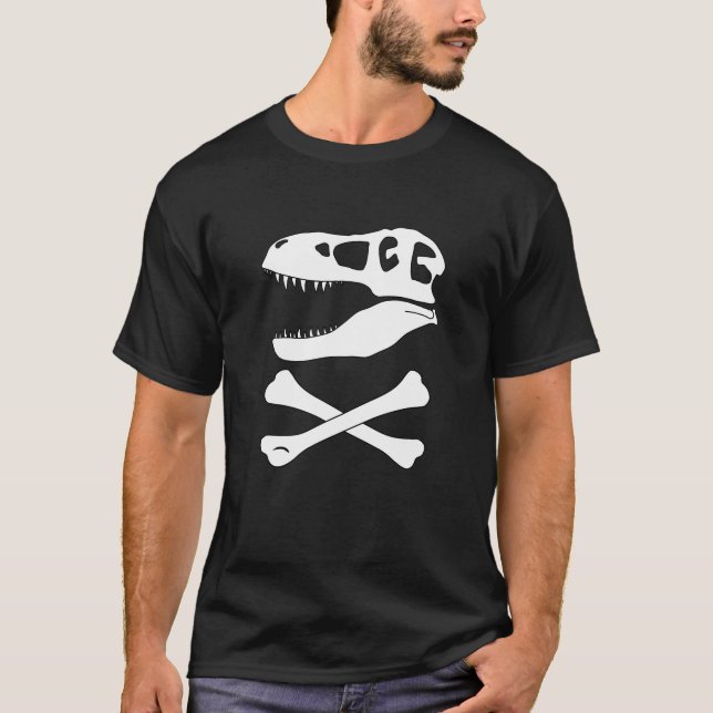Tyrannosaurus rex Jolly Roger T-Shirt (Front)