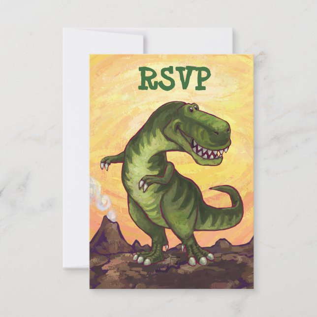 Tyrannosaurus Rex Party Centre RSVP (Devant)