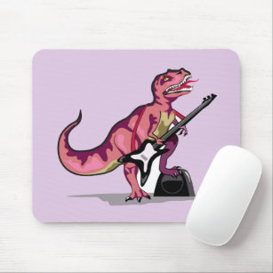 Tyrannosaurus Rex Playing The Guitar. Mouse Pad