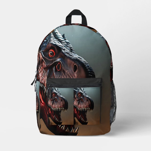Tyrannosaurus Rex Scary Face, Backpack (Front)