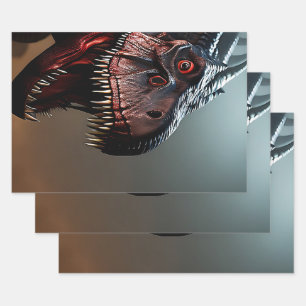 Tyrannosaurus Rex Scary Face,  Wrapping Paper Sheet