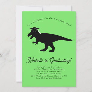 Tyrannosaurus Rex T-Rex Dinosaur Graduation Party Invitation