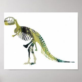 Tyrannosaurus skeleton poster