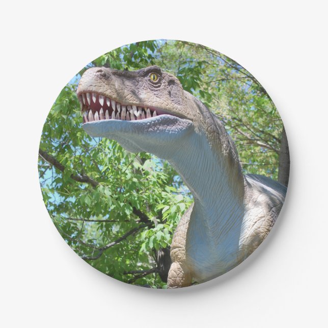 Tyrannosaurus T-Rex Dinosaur Paper Plate (Front)