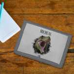 Tyrannosaurus T-rex Dinosaur Personalized Trifold Wallet<br><div class="desc">This design may be personalized in the area provided by changing the photo and/or text. Or it can be customized by choosing the click to customize further option and delete or change the color of the background, add text, change the text color or style, or delete the text for an...</div>