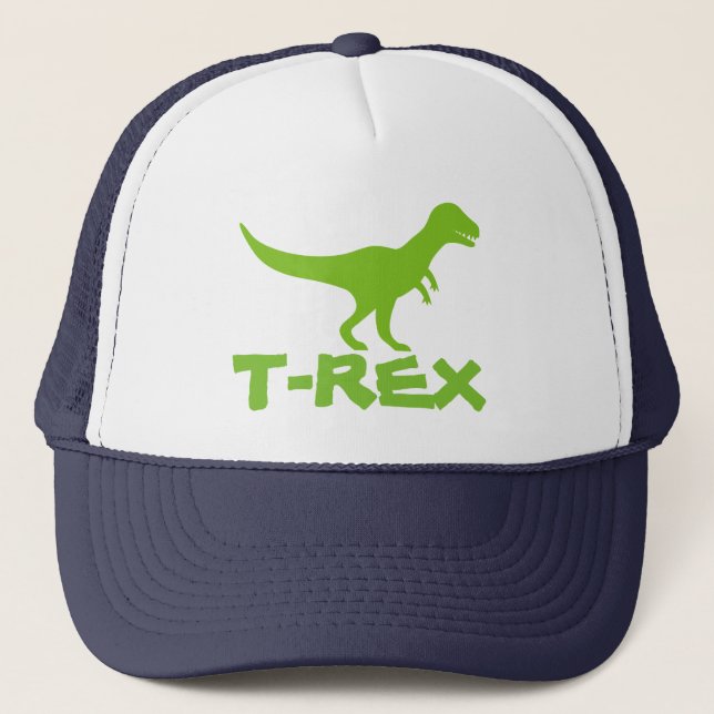 Tyrannosaurus T Rex dinosaur trucker hat for kids (Front)