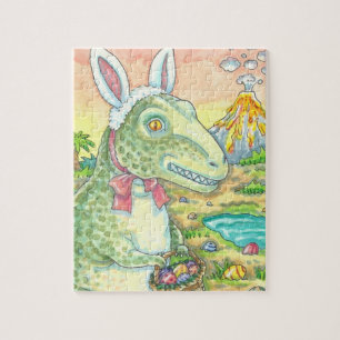 TYRANNOSAURUS T-REX EASTER BUNNY PUZZLE