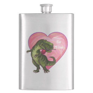 Tyrannosaurus Valentine's Day Hip Flask